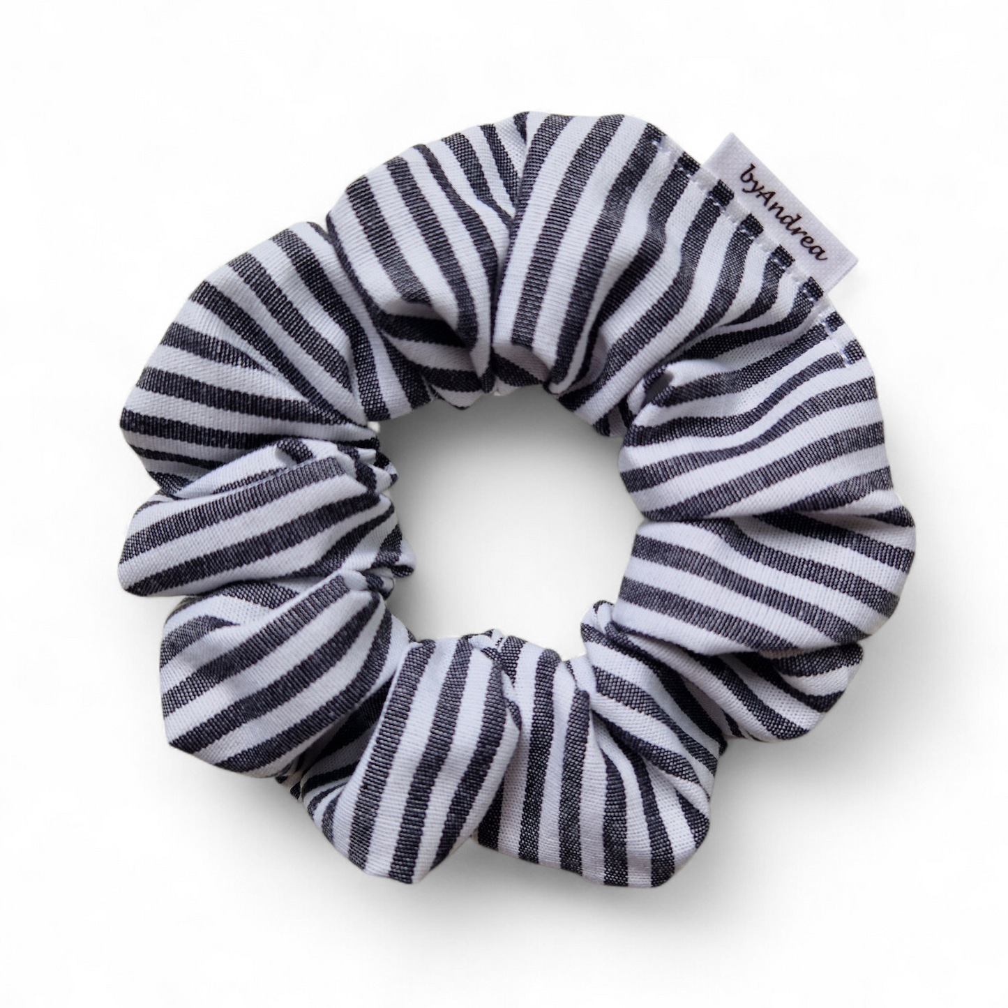 Scrunchie m/striper svart/hvit
