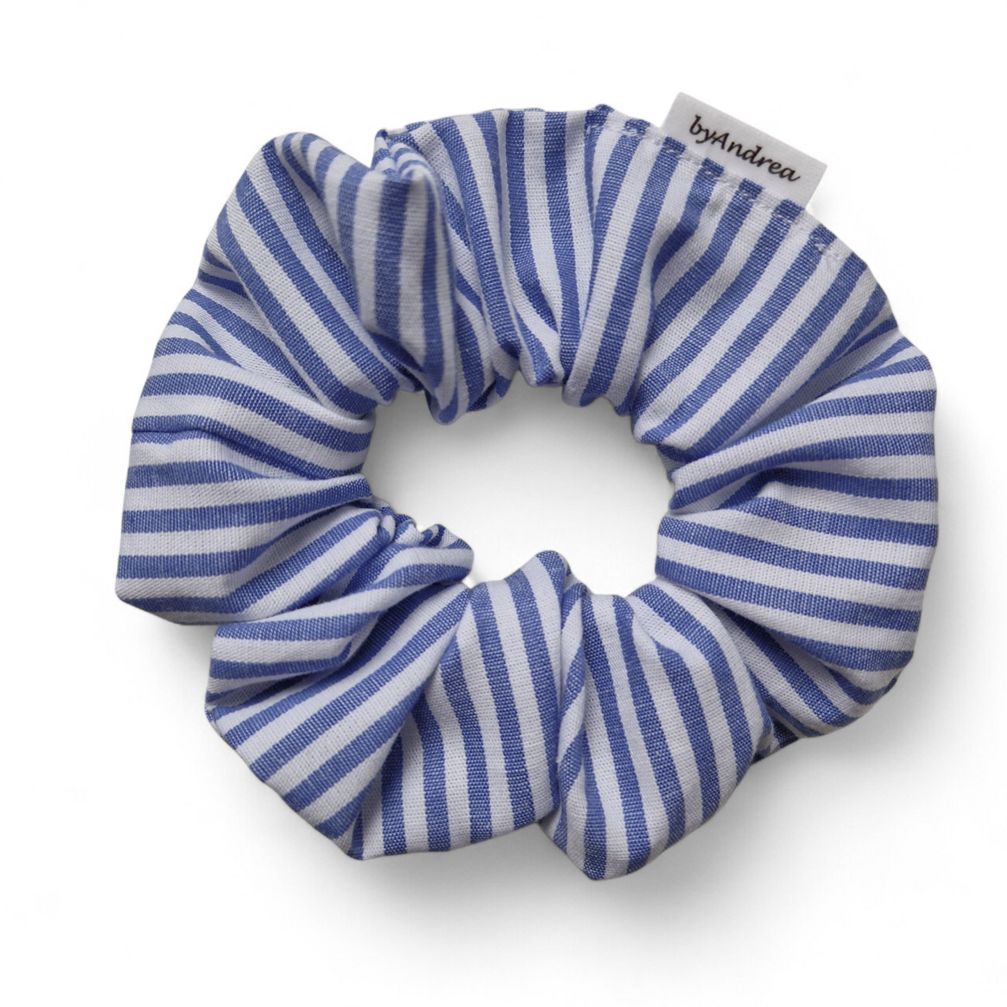 Scrunchie m/striper blå/hvit